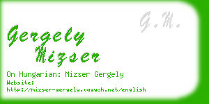 gergely mizser business card